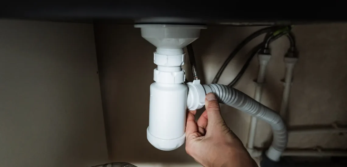 Professional commercial plumber servicing complex plumbing system in Dubai office building ensuring business continuity and proper water supply for employees daily