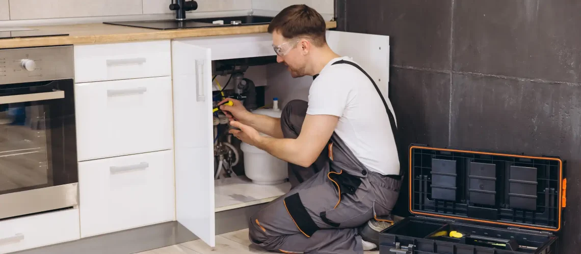 Professional plumber using state-of-the-art electronic leak detection equipment to find hidden pipe leak in Dubai property walls without causing damage