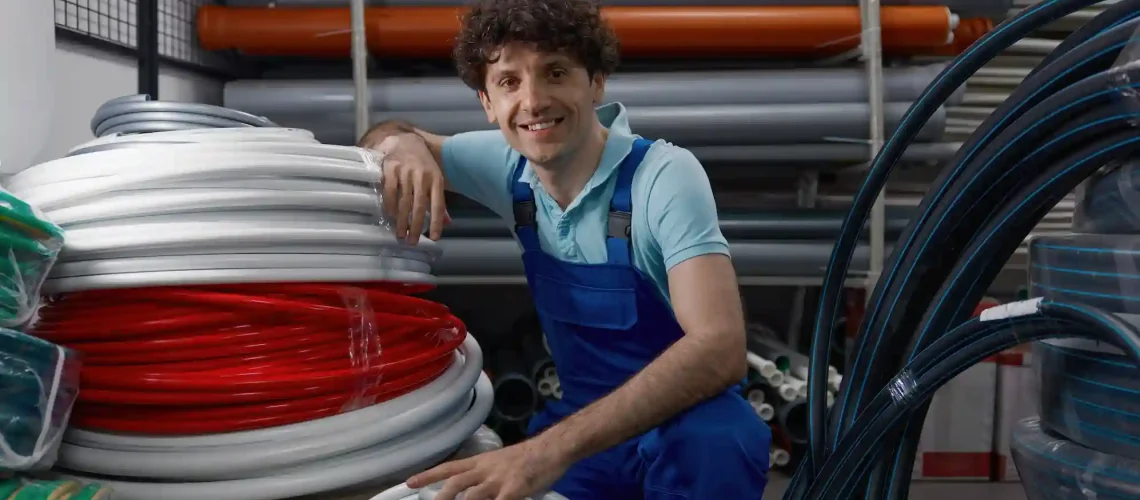 Certified plumber installing new electric water heater in Dubai apartment bathroom with proper connections and safety measures for hot water supply